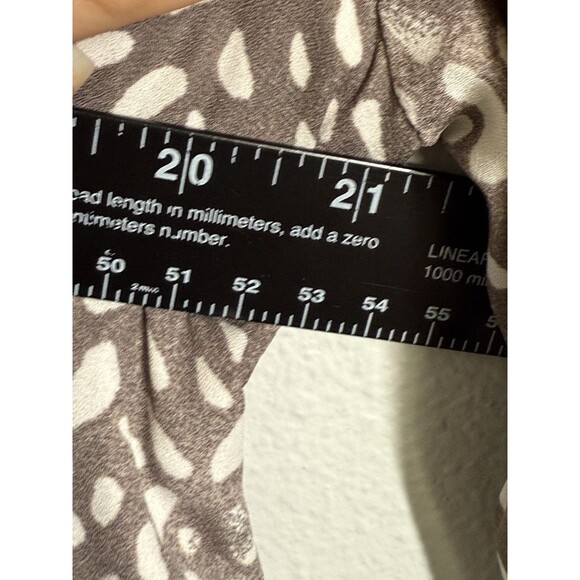 NWOT Buddy Love Dalmation Print Balloon Sleeve Brown Ruffle Dress Women’s Size M - Picture 10 of 11